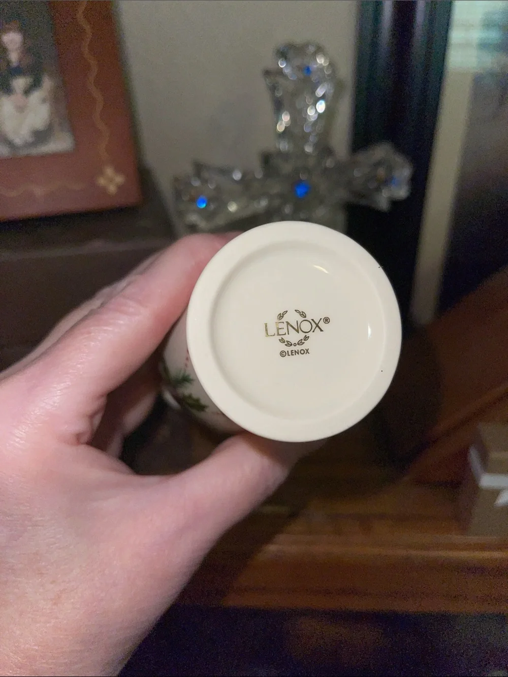 LENOX Holiday Holly 5” Vase - White